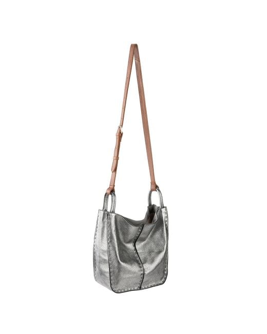 The Sak Los Feliz Leather Crossbody in Metallic Lyst