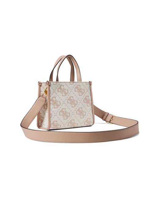 Guess Natural Izzy Double Compartment Mini Tote