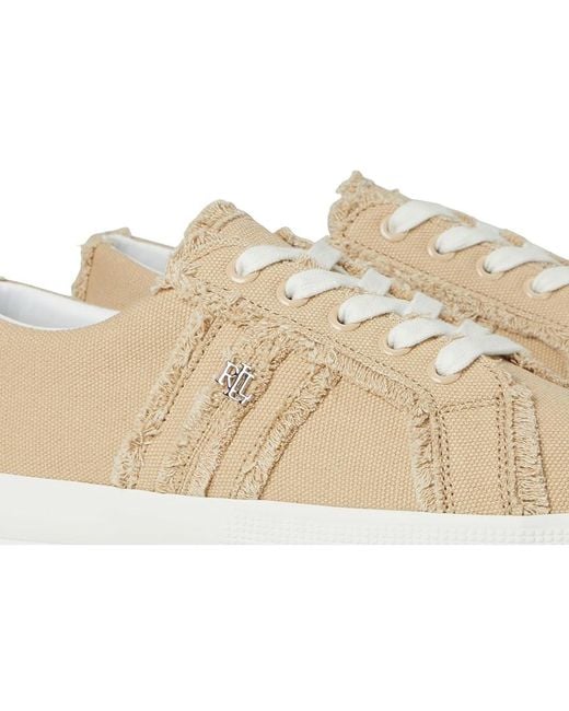 Ralph Lauren Black Janson Frayed Canvas Sneakers Shoes 11 B