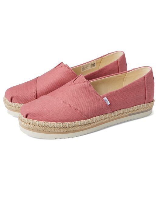 TOMS Alpargata Platform Rope Sole in Pink | Lyst