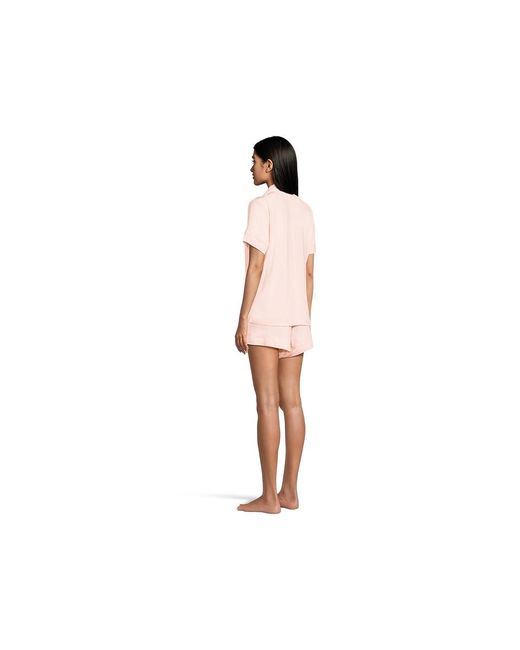 Eberjey Black Gisele Relaxed Short Pj Set Pajama Sets, Spandex/Modal