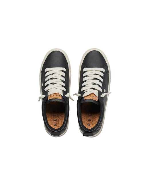 Reef Black Lay Day Dawn ( Leather) Shoes