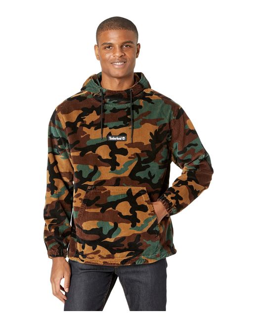 Timberland Camo Corduroy Hoodie in Brown for Men - Lyst