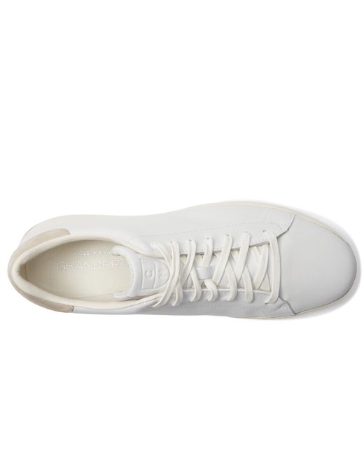 Cole Haan White Grandpro Tennis Leather Sneakers for men