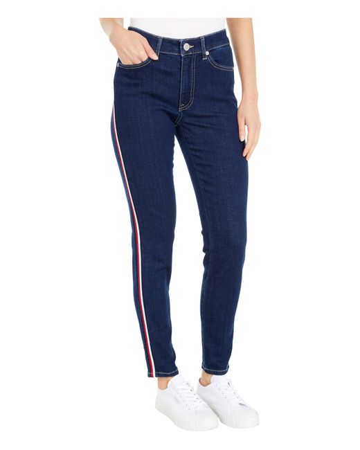 Tommy Hilfiger Tribeca Skinny With Global Tape In Star Wash in Blue | Lyst