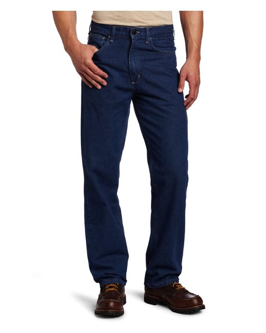 Carhartt Blue Flame Resistant Signature Denim Jean Relaxed Fit for men