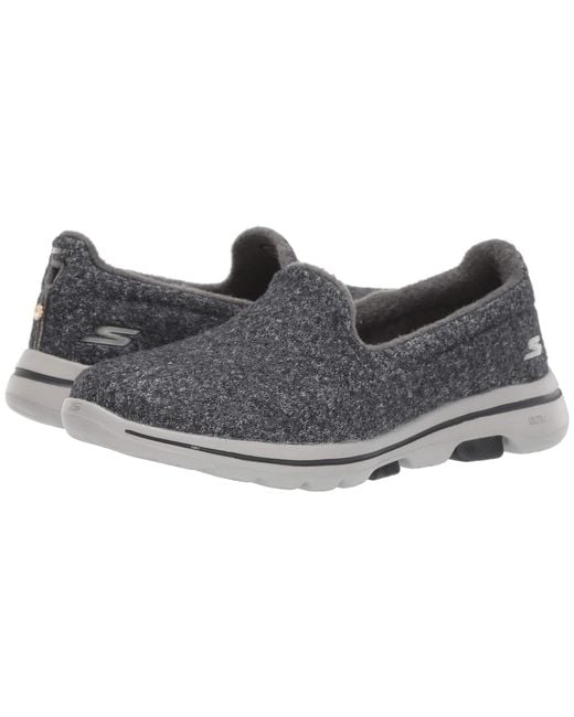 Skechers Go Walk 5 Wash-a-wool in Gray | Lyst