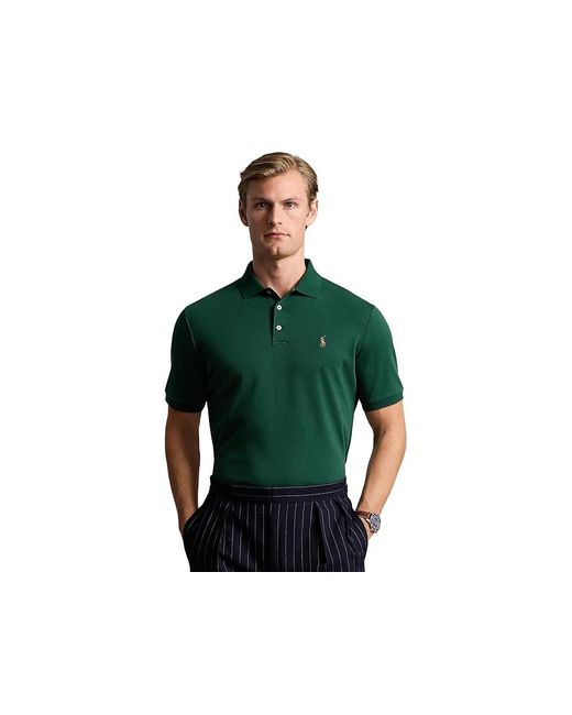 Polo Ralph Lauren Green Custom Slim Fit Soft Cotton Polo (Lifeboat) Clothing for men