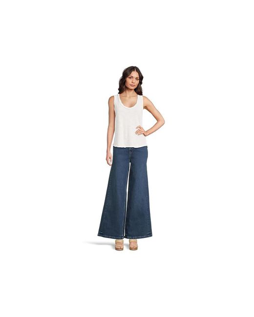 Free People Blue We The Free Kellee High-Rise Palazzo Jeans Clothing, Cotton/Denim/Elastane