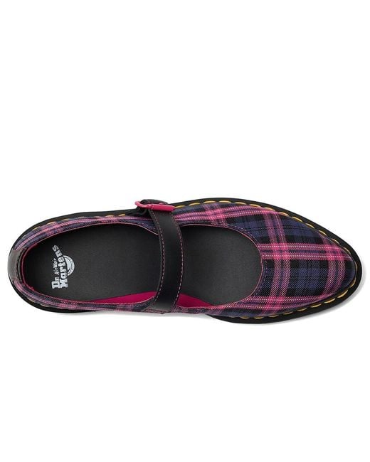 Dr. Martens Multicolor Elphie Mj Dress Flat Shoes/ Tartan, Polyester
