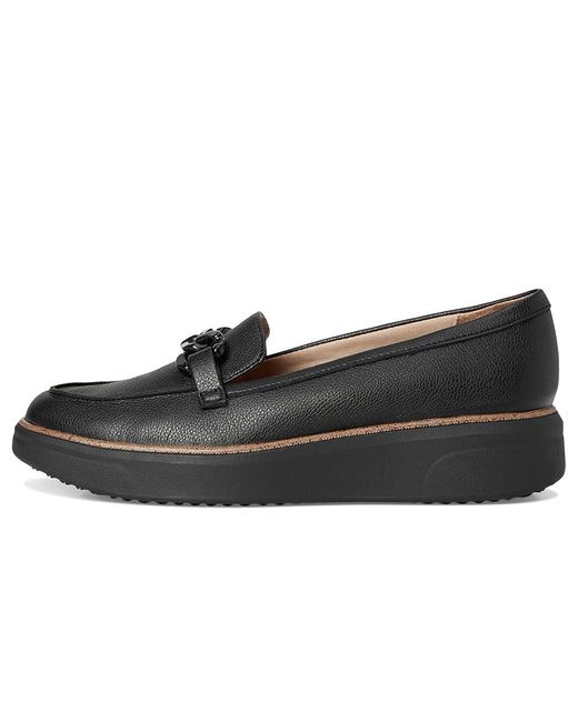 LifeStride Black Chelsea-Bit Loafer/Moc Shoes Flat Shoes/ 5.5 M (B) Faux Leather/Microfiber