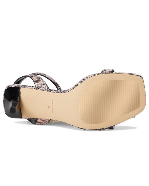 MICHAEL Michael Kors Black Darrington Stiletto Sandals, Leather/Rubber