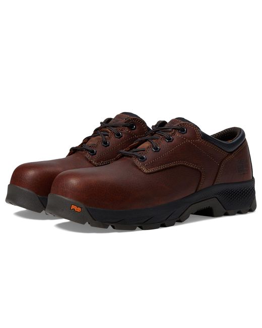 Timberland Brown Titan Ev Oxford Composite Safety Toe Industrial Casual Work Shoe for men
