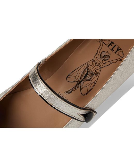 Fly London Black Suln265Fly Flat Shoes, Leather