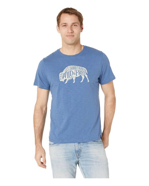 United By Blue Blue Wild Free Short Sleeve Graphic Tee for men