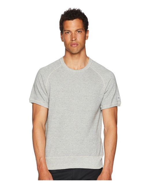 Todd Snyder Gray Short Sleeve Sweatshirt (light Grey Mix) Men's Sweatshirt for men