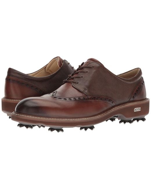 Ecco Brown 's Lux Golf Shoes for men