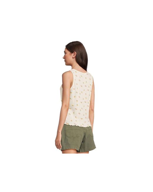 Toad&Co Green Foothill Pointelle Button Tank Top Clothing, Cotton/Polyester
