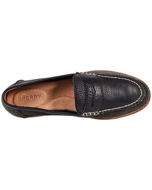 Sperry seaport penny loafer black patent Clearance