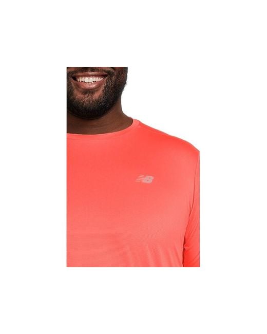 New Balance Red Sport Essentials T-Shirt Clothing, Polyester for men