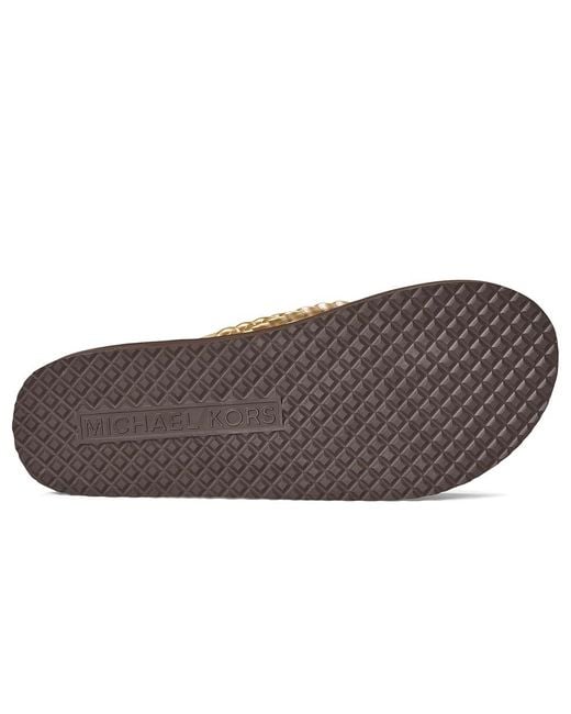 Michael Kors Brown Zaza Flip Flop Sandals, Synthetic