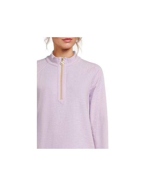 Lilly Pulitzer Purple Ashlee Pullover Sweatshirt, Cotton/Polyester
