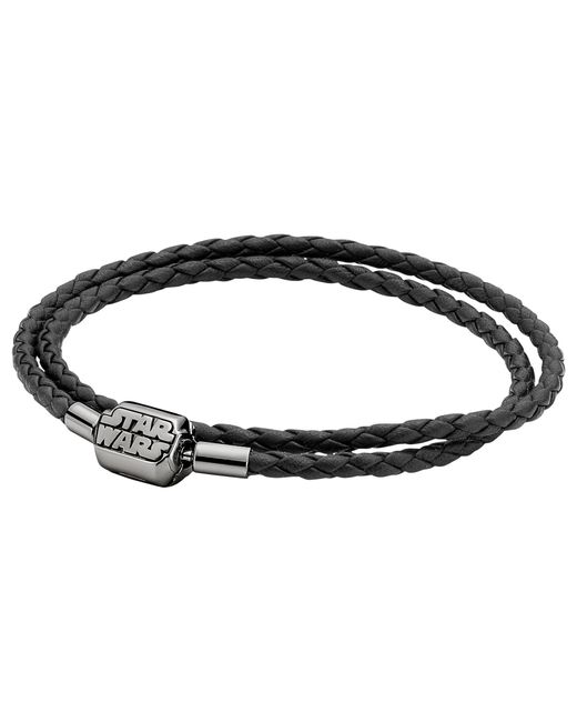 PANDORA Star Wars Clasp Double Black Leather Bracelet - Lyst