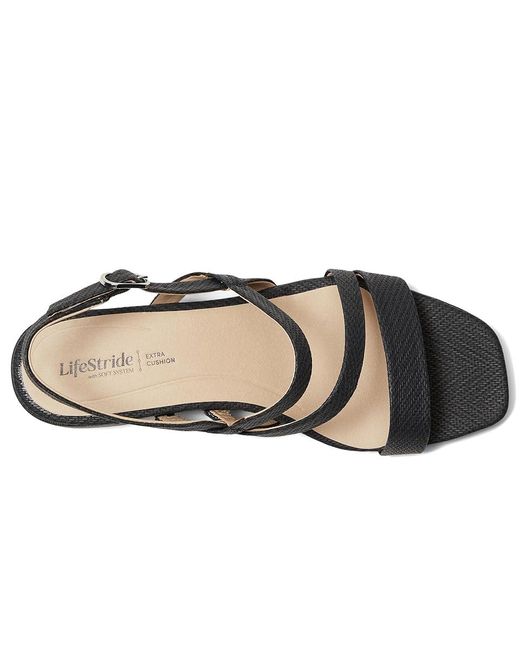 LifeStride Black Janet Sandals 8 M (B) Synthetic
