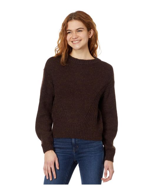 Madewell Brown Directional-knit Wedge Sweater