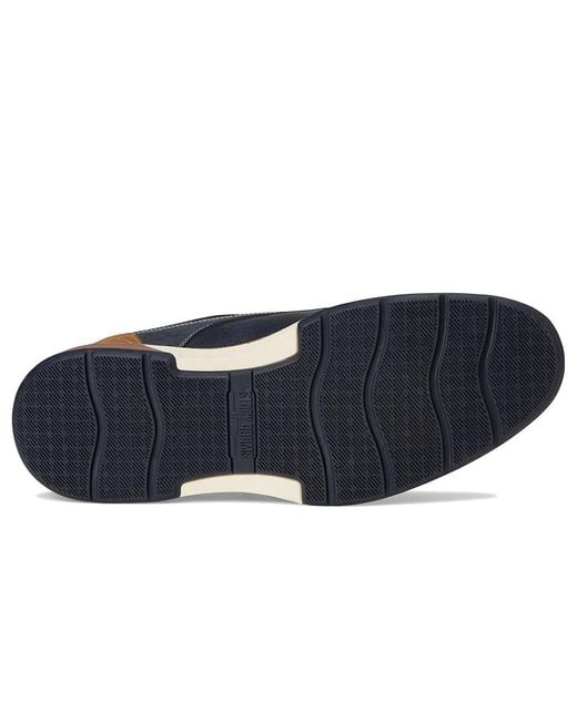 Stacy Adams Blue Phineas Plain Toe Lace-Up Shoes, Faux Leather for men