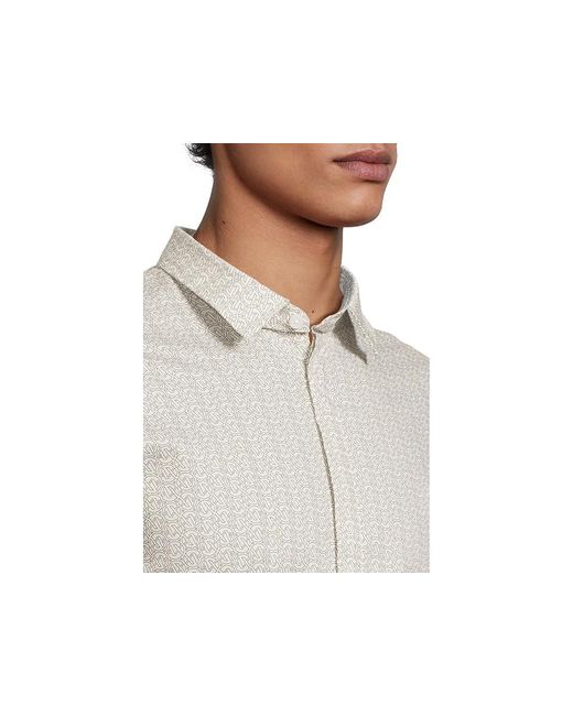 ARMANI EXCHANGE Black Micro Print Stretch Cotton Short Sleeve Shirt T Shirt Circle Ax Logo, Cotton/Elastane for men