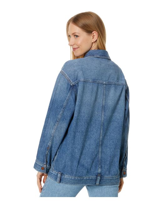Madewell Blue The Oversized Trucker Jean Jacket In Sentell Wash: Snap-front Edition