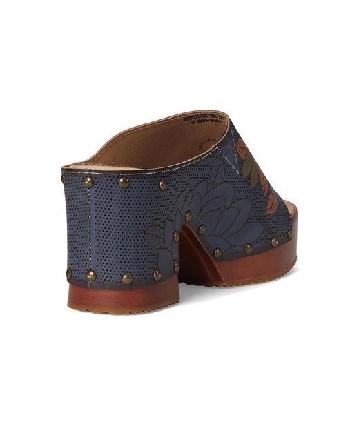 Spring Step Blue Teeshirt Wedge Shoes, Synthetic