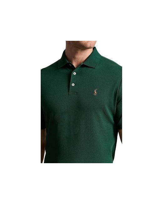 Polo Ralph Lauren Green Custom Slim Fit Soft Cotton Polo (Lifeboat) Clothing for men