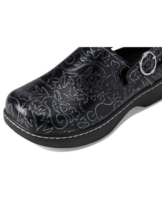 Alegria Black Olie Flat Shoes, Leather