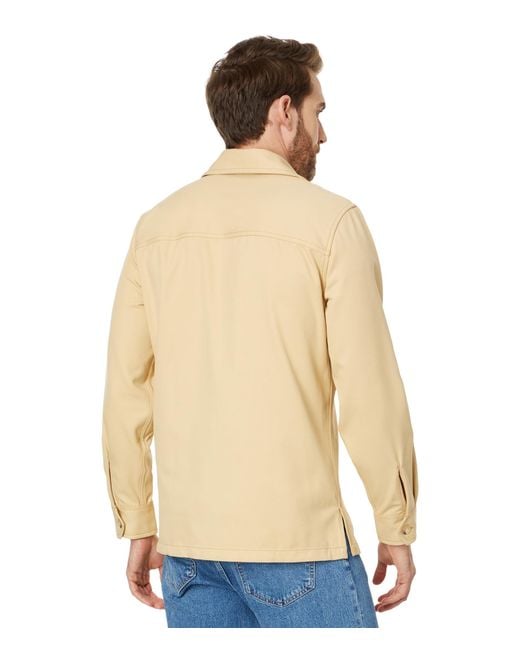 Lacoste Natural Long Sleeve Overshirt Fit Button-down Shirt W/ Two Front Pockets for men