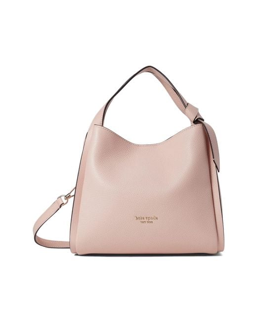 Kate Spade Knott Pebbled Leather Medium Crossbody Tote in Pink Lyst