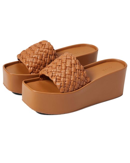 Vince Leather Mari in Tan (Brown) | Lyst