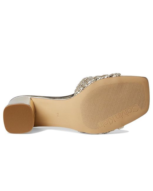 Calvin Klein Metallic Brianny Sandals, Synthetic