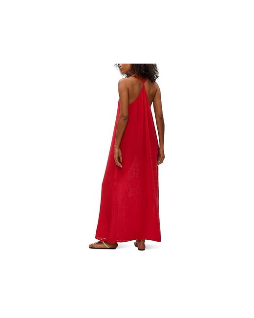 Michael Stars Red Jude Maxi Dress Dress Lg (Us 8-10) Cotton