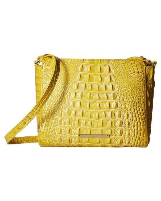 Brahmin Yellow Melbourne Carrie Crossbody Bag (pecan) Cross Body Handbags