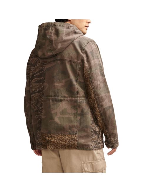 Lucky Brand Patchwork Camo Field Jacket in Brown for Men