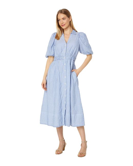 Lilly Pulitzer Tassie Elbow Sleeve Cotton Dress in Blue Lyst