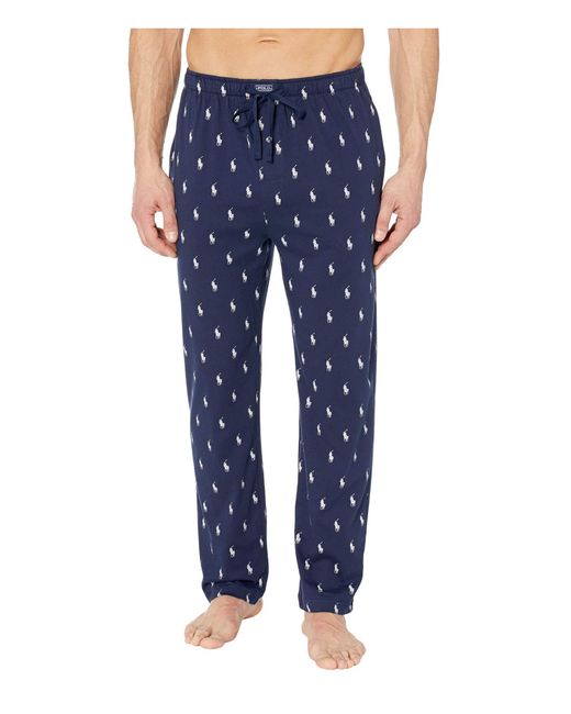 Polo Ralph Lauren Blue Aopp Pajama Pants for men
