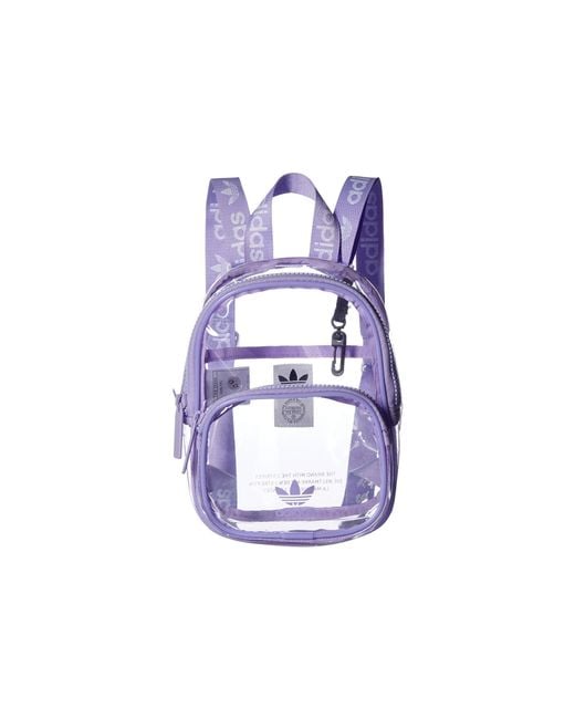 adidas Originals Originals Clear Mini Backpack in Purple | Lyst