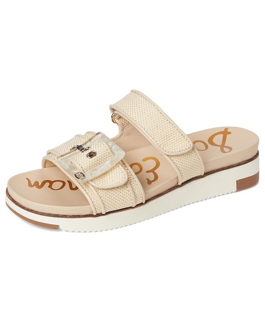 Sam Edelman Metallic Adrianna Sandals, Leather/Rubber
