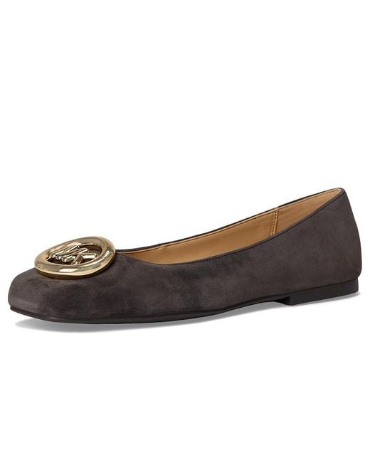 Michael Kors Black Milan Flex Ballet Shoes, Suede