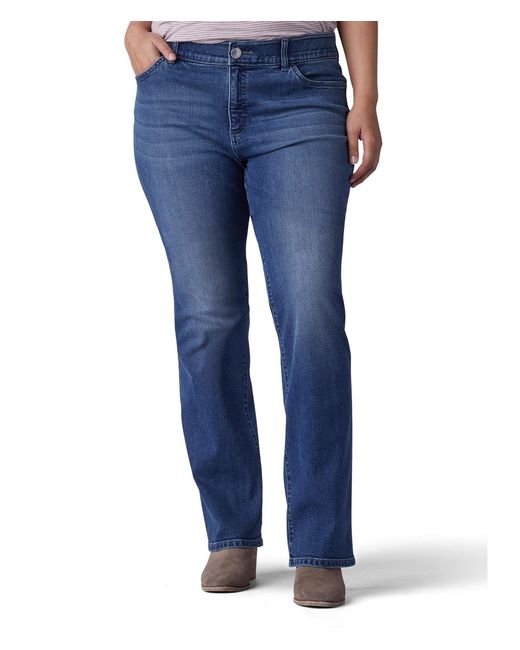 Lee Jeans Denim Plus Size Regular Fit Flex Motion Bootcut Jeans Mid ...
