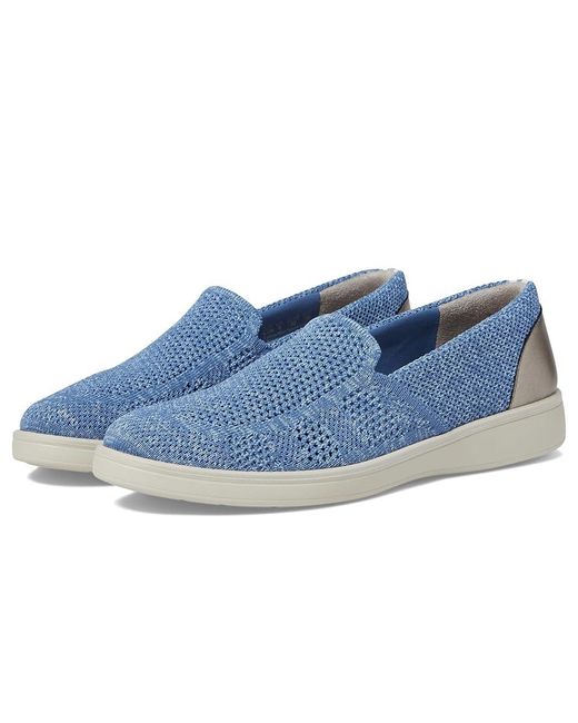 Bzees Blue Athena Knit Slip-Ons ( Fabric) Flat Shoes