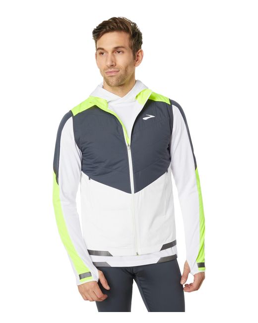 Brooks Synthetic Run Visible Insulated Vest in White (Gray) for Men Lyst